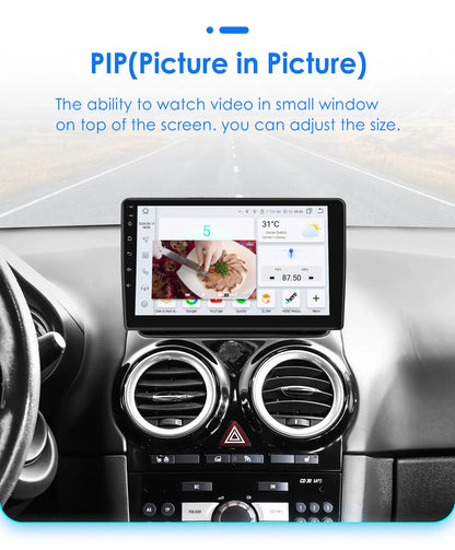 Autoradio 9'' 2Din Android 13 per Opel Corsa D 2007-2013 - CarPlay, GPS, 4G, Wi-Fi, 8 GB+128 GB
