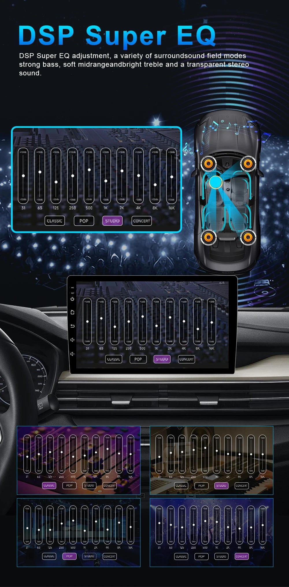 Autoradio Android 10.2" 1 Din para Renault Latitude y Renault Laguna - CarPlay, 5G Wifi, Mirror Link