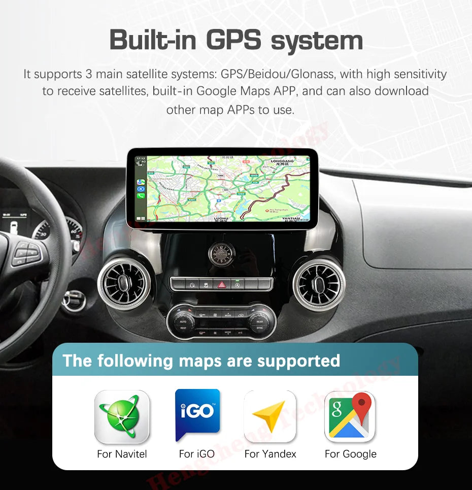 Schermo Android 2 DIN da 12,3" per Mercedes Vito