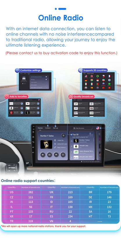 Autoradio 9" 2DIN Android 13 para Lancia Ypsilon 2006-2011