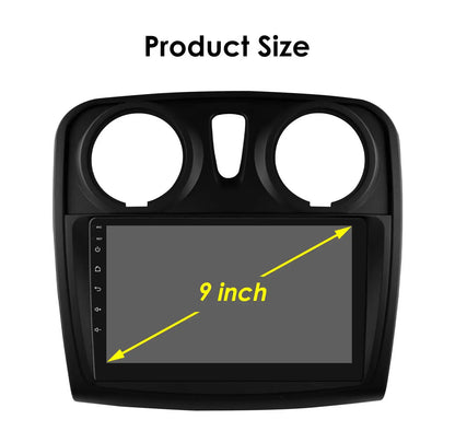 Autoradio 9" Android 13 for Dacia/Renault Logan 2 and Sandero 2012-2019, Multimedia GPS Stereo 4G, Carplay 2 Din