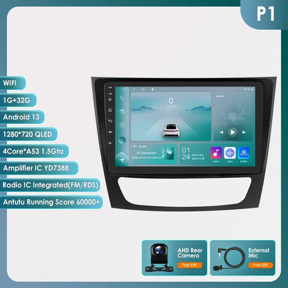 Autoradio Android 12, 9" para Mercedes E-class 2002-2009