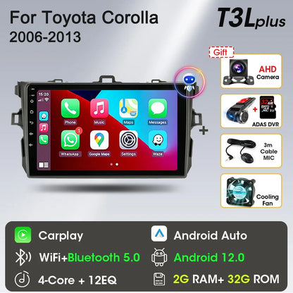 9" 2DIN Android Car Stereo for Toyota Corolla 2006-2012