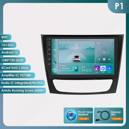 Autoradio Android 12, 9" para Mercedes E-class 2002-2009