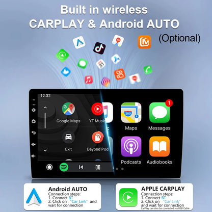 Autoradio Android 13 10" 1DIN para Jeep Compass/Patriot 2011-2017