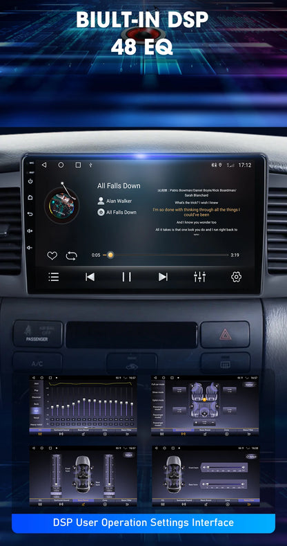 Android 12 9" 2DIN Car Stereo for Toyota Corolla 2000-2004 - CarPlay, GPS &amp; More