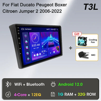 Autoradio 9" 2DIN Android per Fiat Ducato 2006-2022