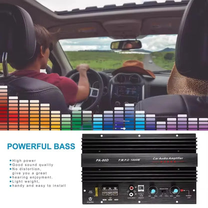 Amplificatore mono 1000W 12V PA-80D – Potente amplificatore subwoofer per auto