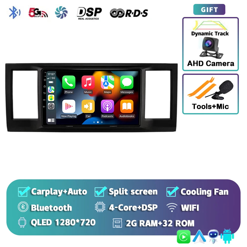 9" 2 Din Android Radio for VW Caravelle 2015-2020 – CarPlay, GPS, 360° View