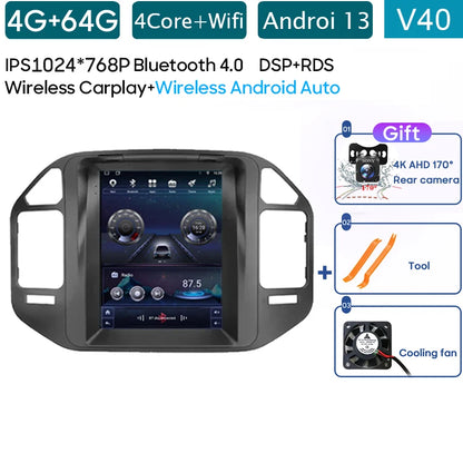 Autoradio 9.7" 1DIN para Mitsubishi Pajero 1999-2011