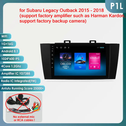 Android 9" 2DIN CarPlay radio for Subaru Legacy 2015-2018