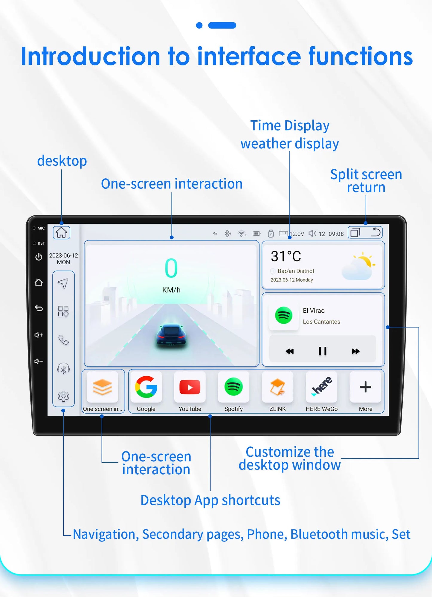 Android 9" Double Din car radio for Mazda 3 2010-2013