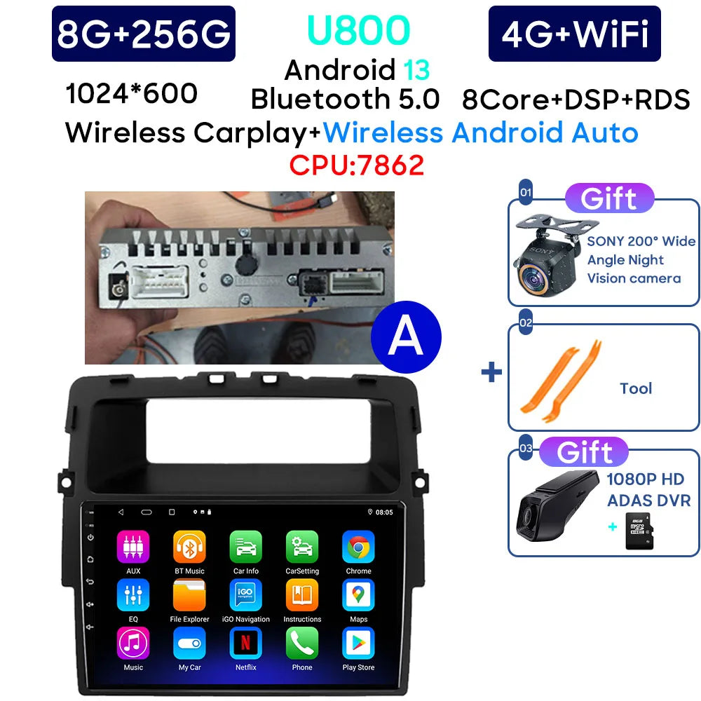 Autoradio Android da 7" per Renault Trafic 2, Nissan e Opel Vivaro