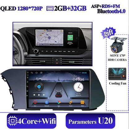 Android 14 Wireless CarPlay 10" Hyundai I20 2021-2022