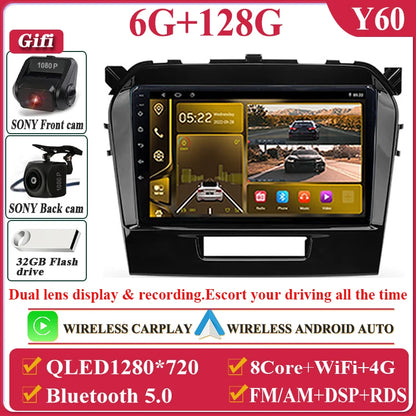 Autoradio Android da 9" per Suzuki Vitara 2017-2020, GPS e CarPlay