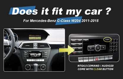 Radio Android 14 8.8” 2 Din per Mercedes Classe C W204 2011-2014 – CarPlay, GPS e WIFI