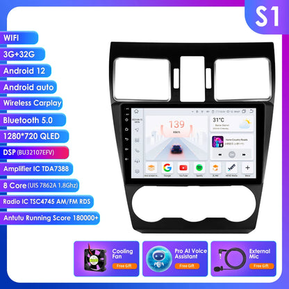 Car radio 9" 2 Din Android Subaru WRX, STI, Forester, Crosstek, Impreza 2015-2018