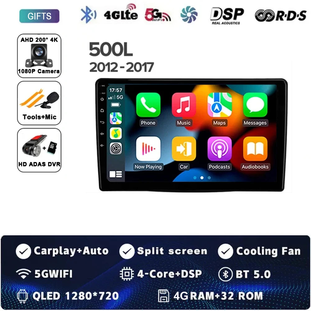 10.1" 2DIN Car Stereo for Fiat 500L/Egea/Doblo 2012-2017