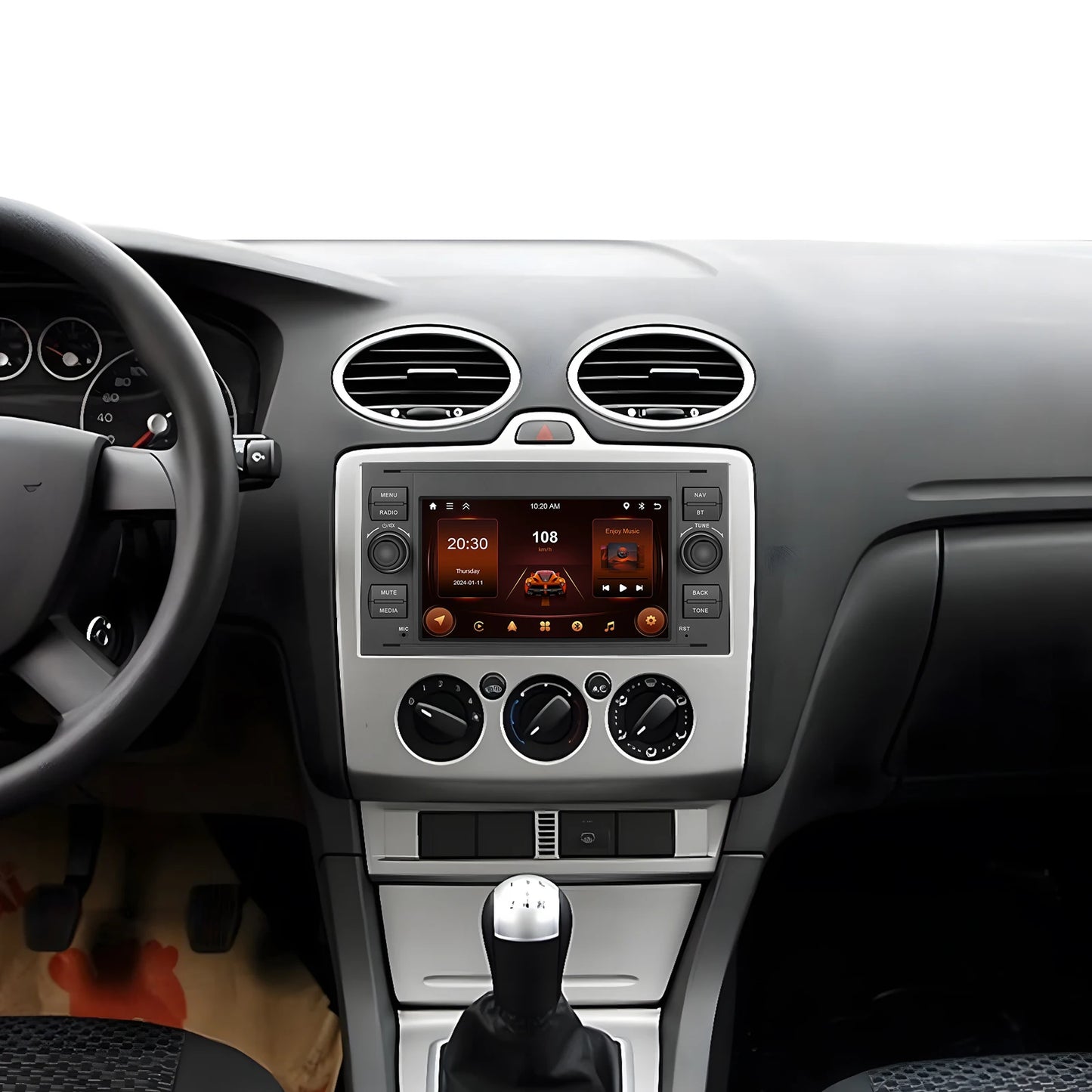 Autoradio 7" Double Din per Ford Kuga 2008-2011 - CarPlay, Android Auto, GPS e riproduzione multimediale