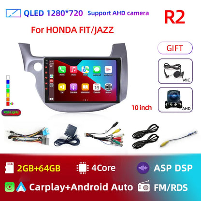 Car radio Honda Fit Jazz 2008-2013 10" Android 12 Double Din