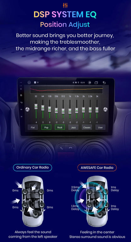 CarPlay 9" AWESAFE for Fiat Fiorino and Citroen Nemo
