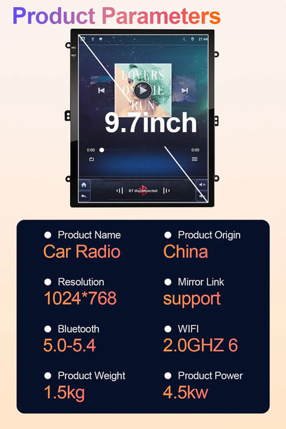 Autoradio 9.7" 1DIN para Mitsubishi Pajero 1999-2011