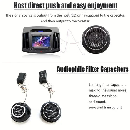 Tweeters de 1.97” para coche, 280W sonido HiFi Universal