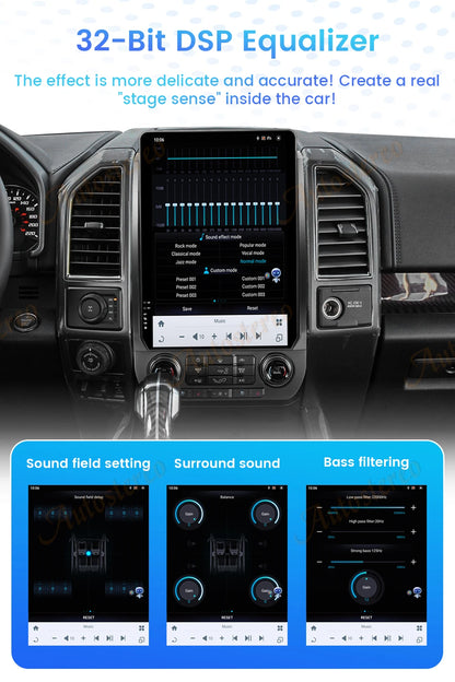 Tesla Style Car Radio 14.4" 2 Din Ford F150 2015-2021