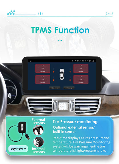 Autoradio 10.25" 2 Din Android CarPlay per Mercedes-Benz Classe C W204 S204 2008-2010
