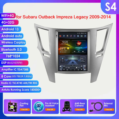 9.7" Tesla Style 2DIN Android 13 Radio for Subaru Legacy 2009-2014