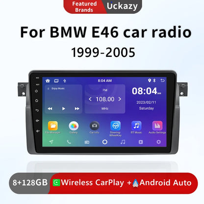 Autoradio da 9" per BMW E46 M3 318/320/325/330/335 (1999-2005) - Android Auto, Apple CarPlay, QLED
