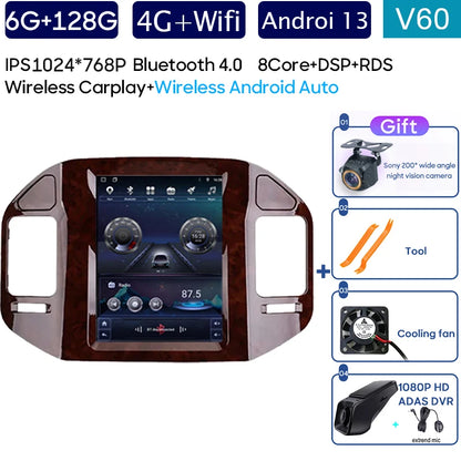 Autoradio 9.7" 1DIN para Mitsubishi Pajero 1999-2011