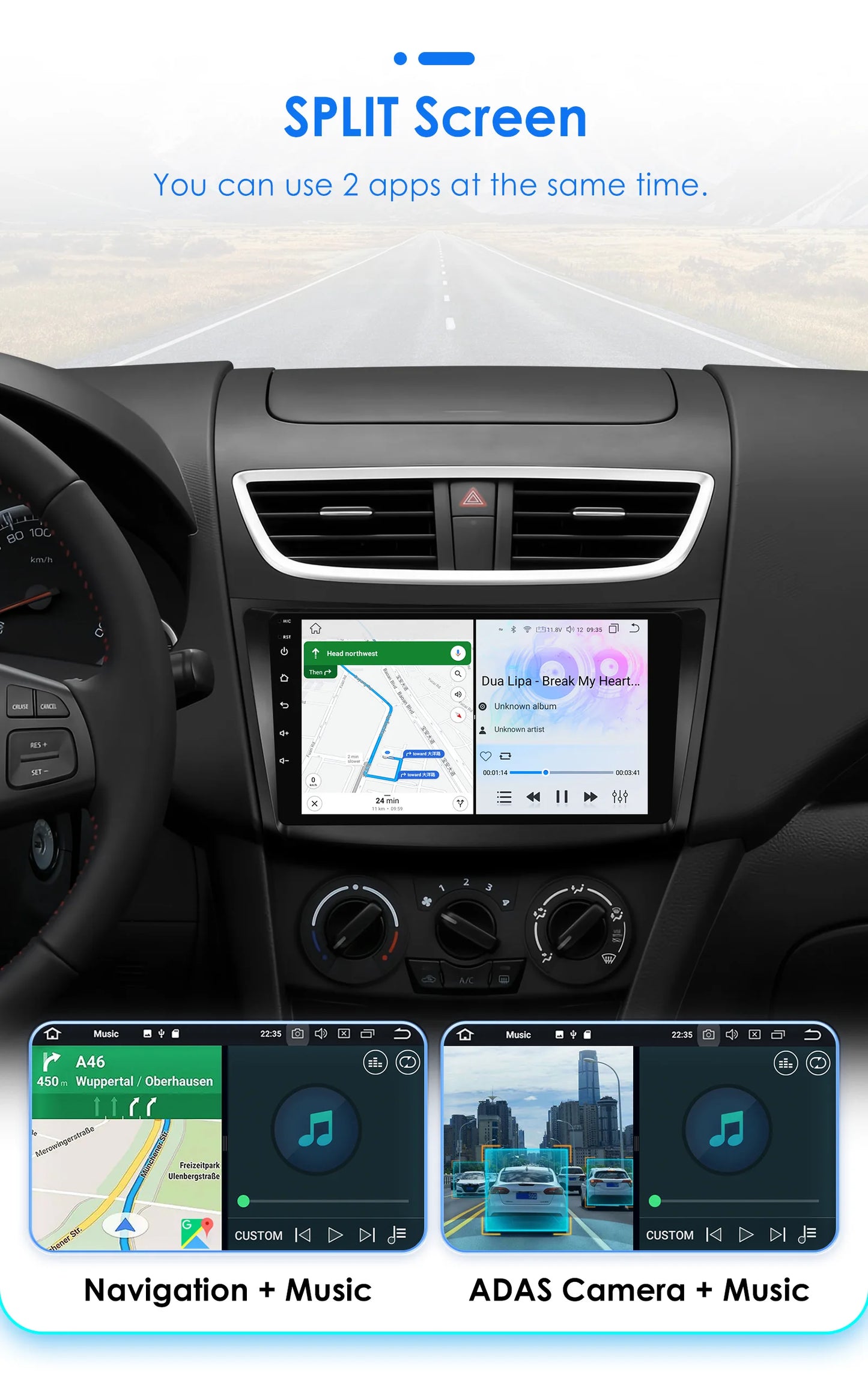 Hizpo 9" Android Auto Autoradio per Suzuki Swift 2011-2015