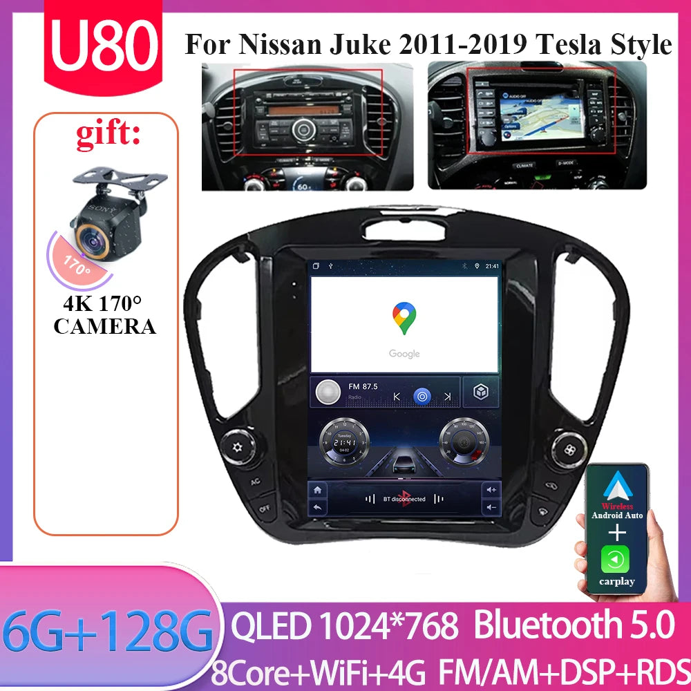 Autoradio Tesla 9.7'' Nissan Juke 2011-2019 CarPlay Android Auto