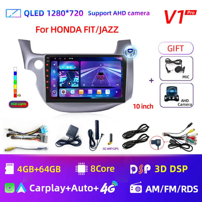 Car radio Honda Fit Jazz 2008-2013 10" Android 12 Double Din