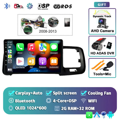 Autoradio Android 14 con CarPlay 9" 2Din per Volvo S60/V60 2011-2020