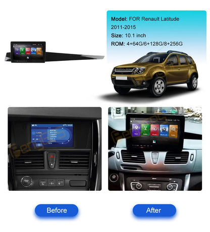 Autoradio Android 13 9.7" 1 DIN para Renault Laguna 3 / Latitude