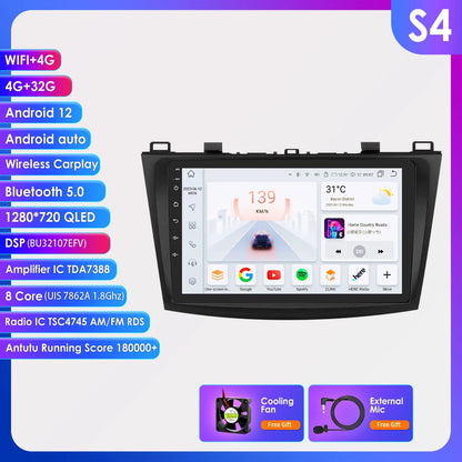 Android 9" Double Din car radio for Mazda 3 2010-2013