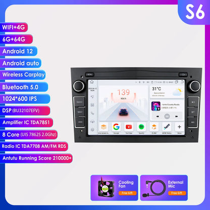Autoradio da 7" per Opel Astra H/J 2004-2010 Corsa C/D 2004-2013