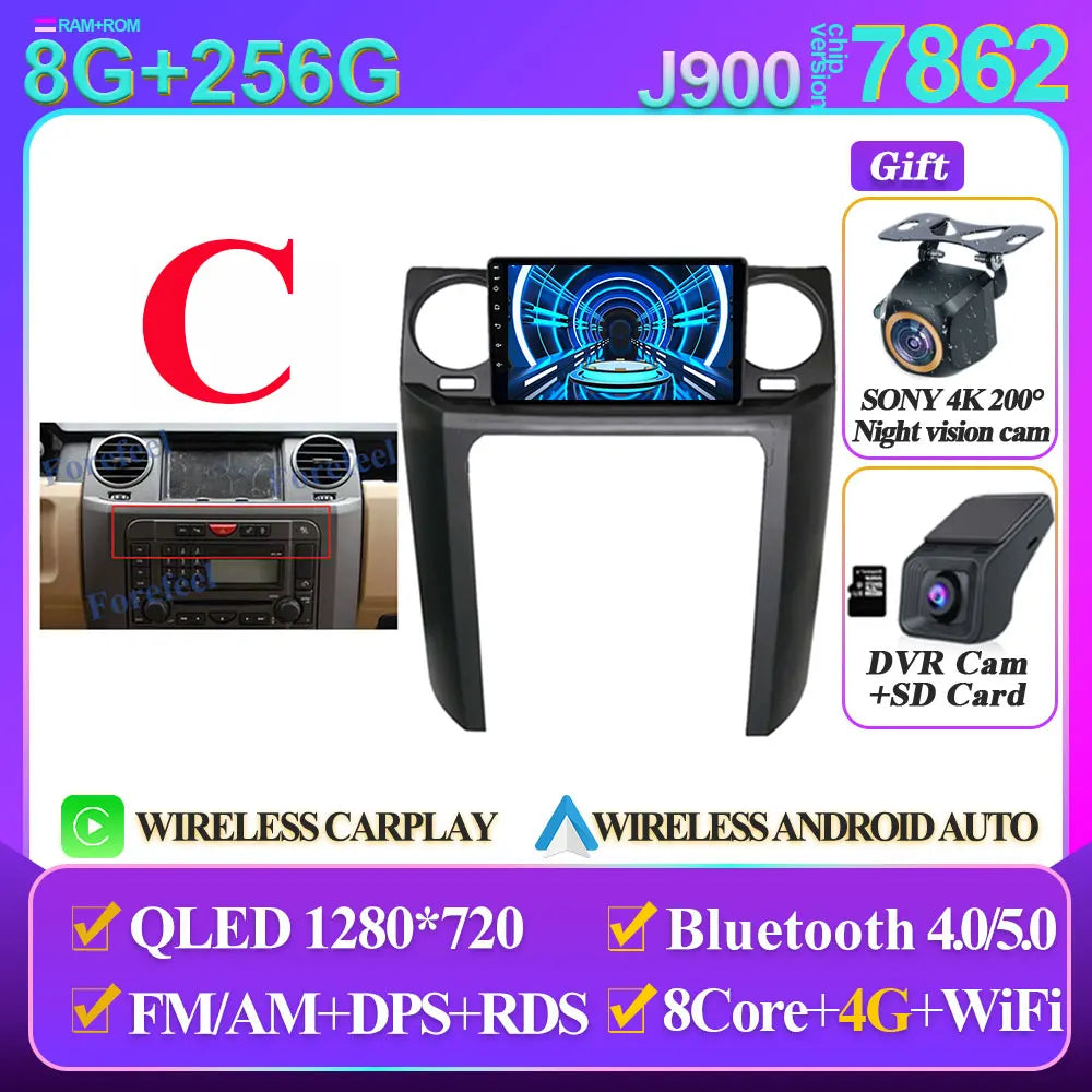 Land Rover Discovery 9" Smart Stereo Android 14, 2004-2009