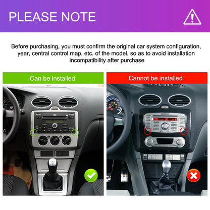 Autoradio 7" Double Din per Ford Kuga 2008-2011 - CarPlay, Android Auto, GPS e riproduzione multimediale