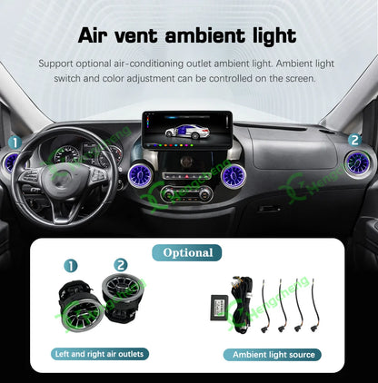 Schermo Android 2 DIN da 12,3" per Mercedes Vito