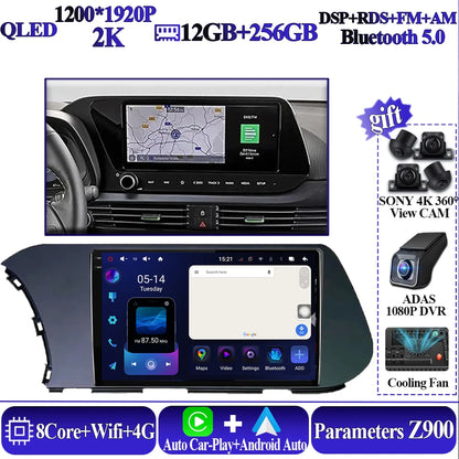 Android 14 Wireless CarPlay 10" Hyundai I20 2021-2022