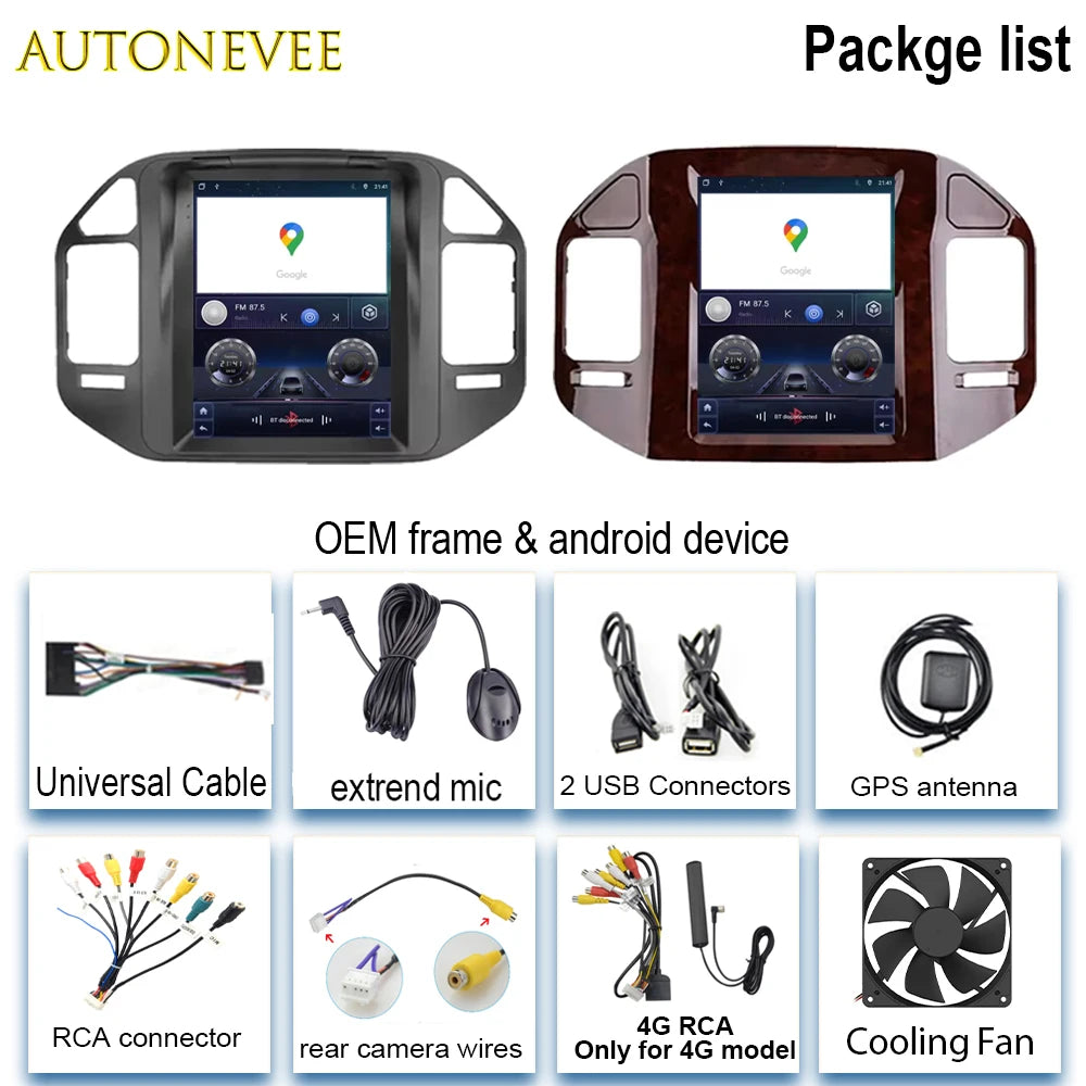 Autoradio 9.7" 1DIN para Mitsubishi Pajero 1999-2011