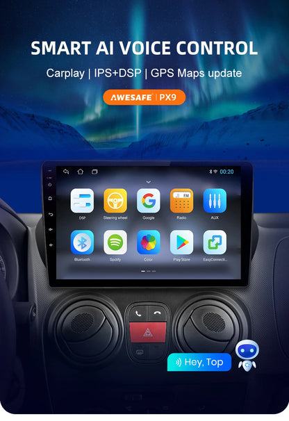 CarPlay 9" AWESAFE for Fiat Fiorino and Citroen Nemo