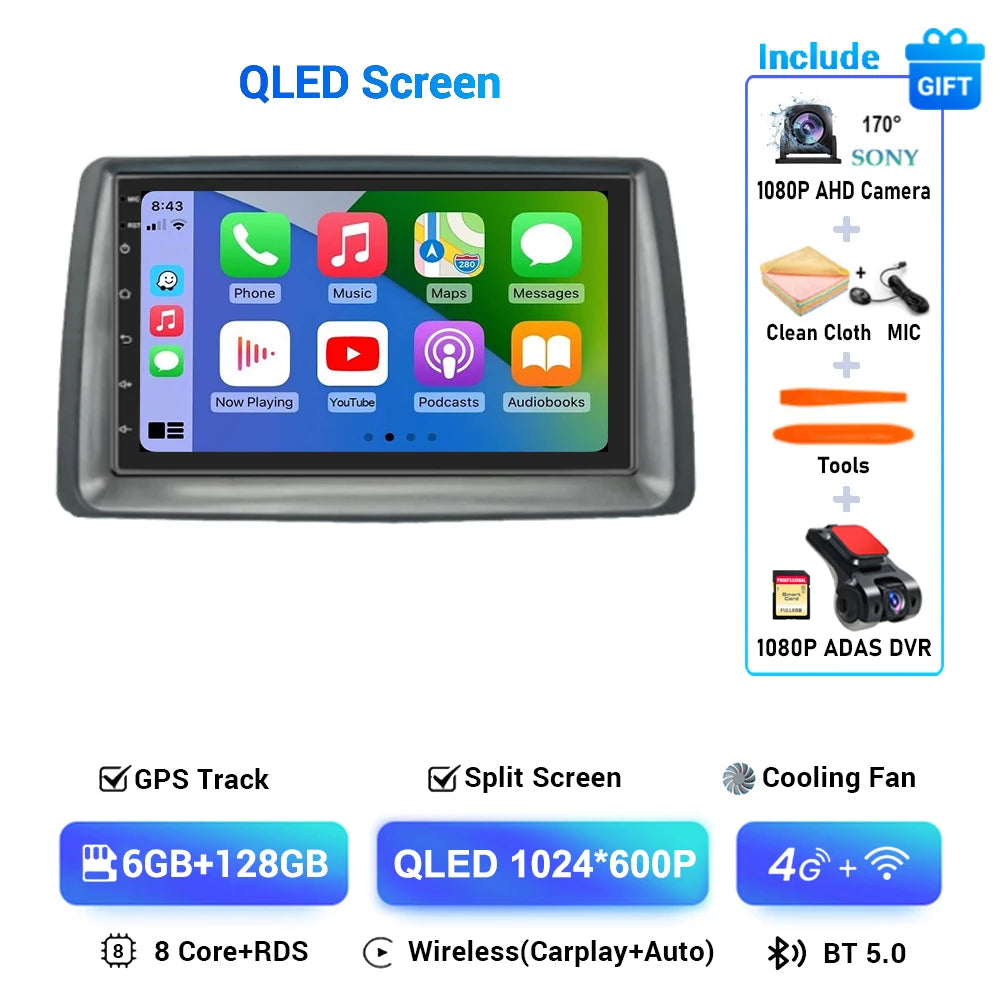 Multimediale Android CarPlay da 7" per Fiat Panda 2003-2012