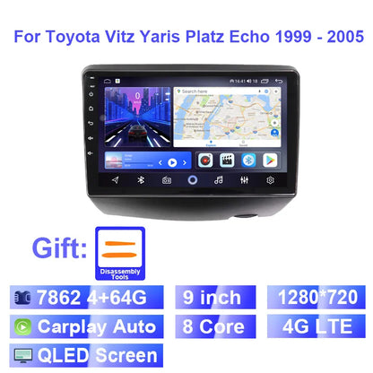 Android 13 CarPlay per Toyota Yaris 1999-2005 9" GPS