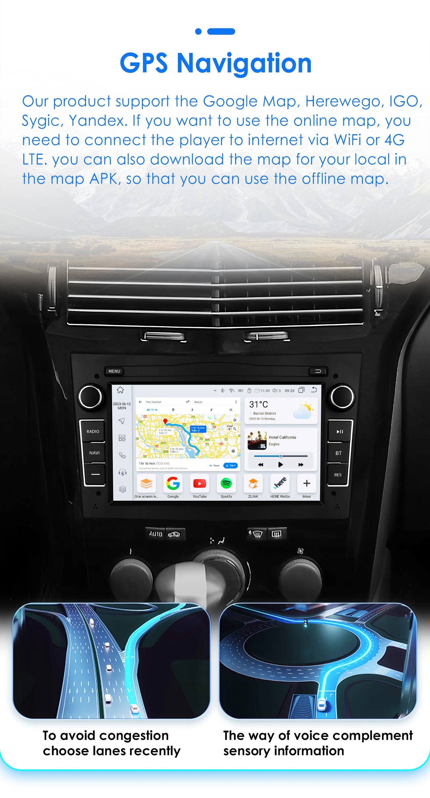 Autoradio da 7" per Opel Astra H/J 2004-2010 Corsa C/D 2004-2013