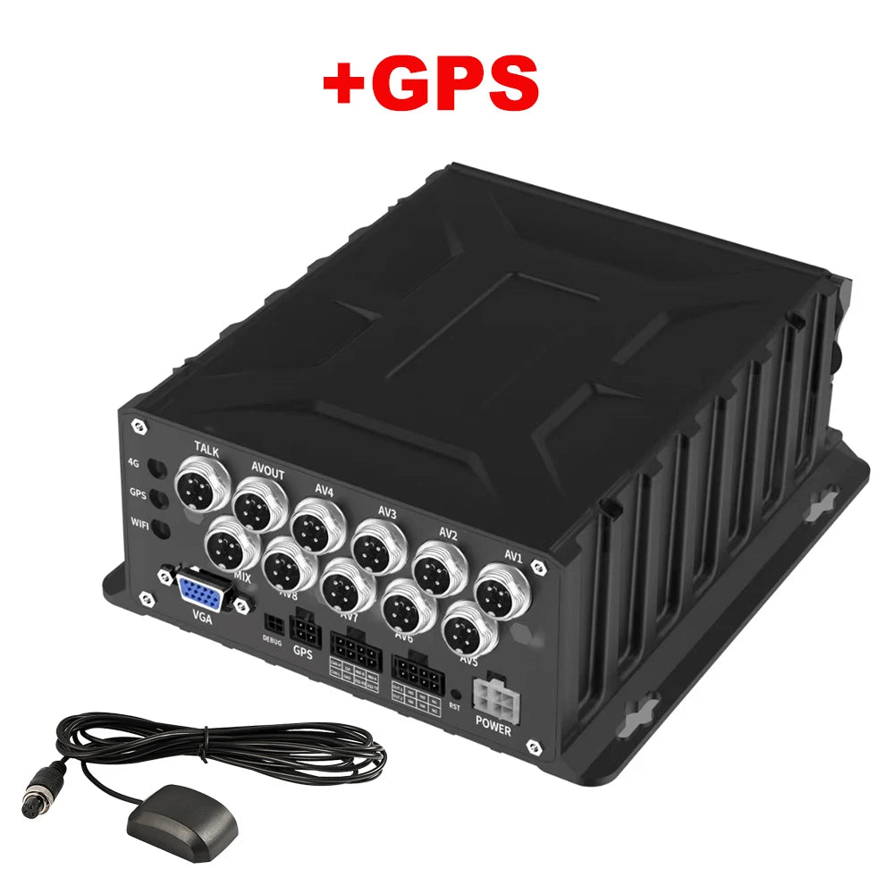 8CH 1080P DVR with 4G GPS WIFI and AHD Inputs for Vehicles
