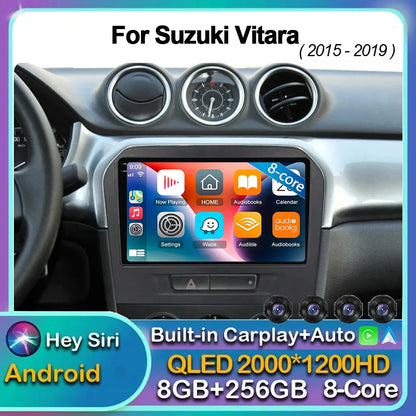 Autoradio 9" Android 14 Carplay para Suzuki Vitara 2015-2019, GPS WiFi+4G